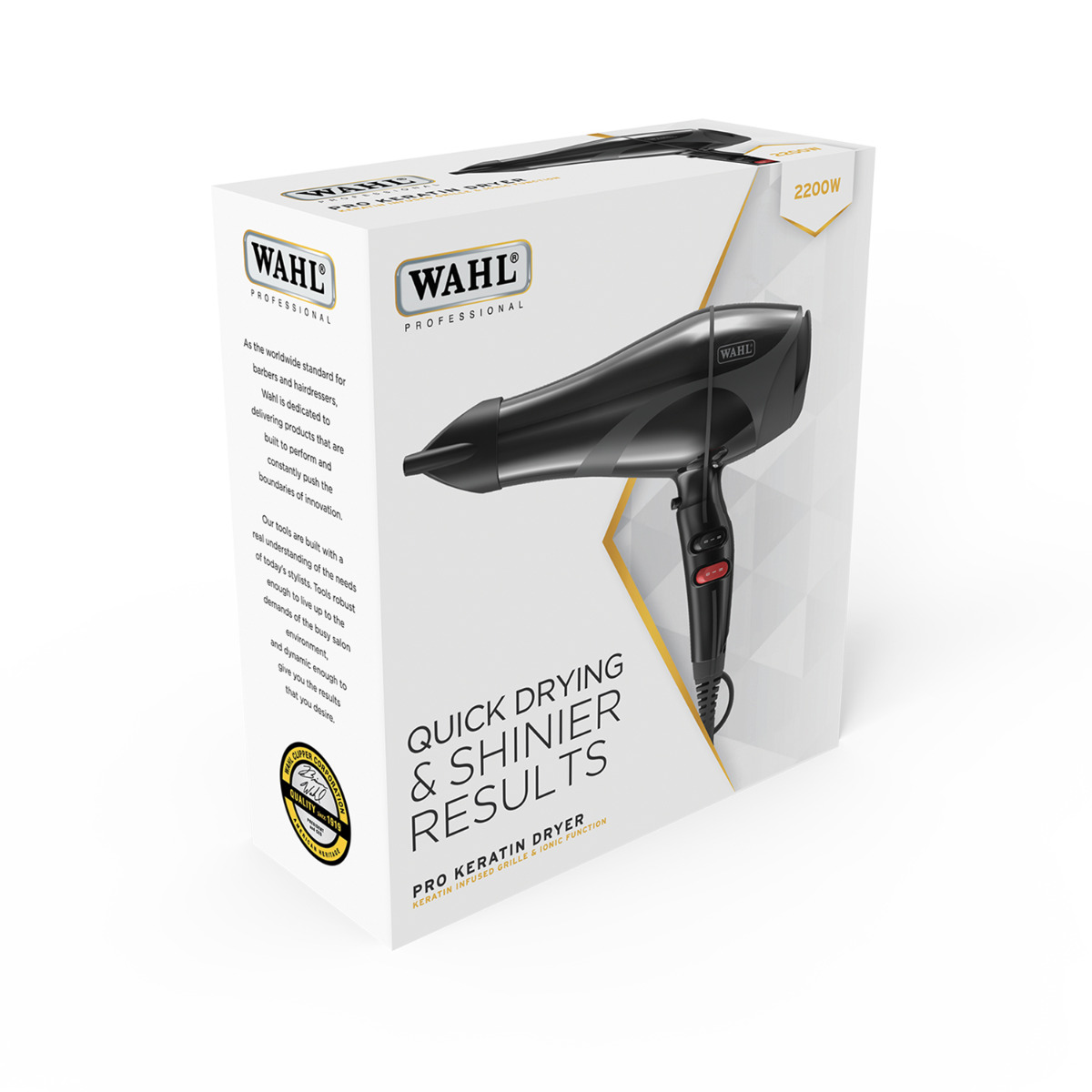 Wahl Professional Keratin 2200w Hairdryer - Black